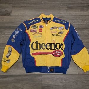 VTG JH DESIGNS CHERRIOS AND BETTY CROCKER NASCAR BOBBY LABONTE RACING JACKET